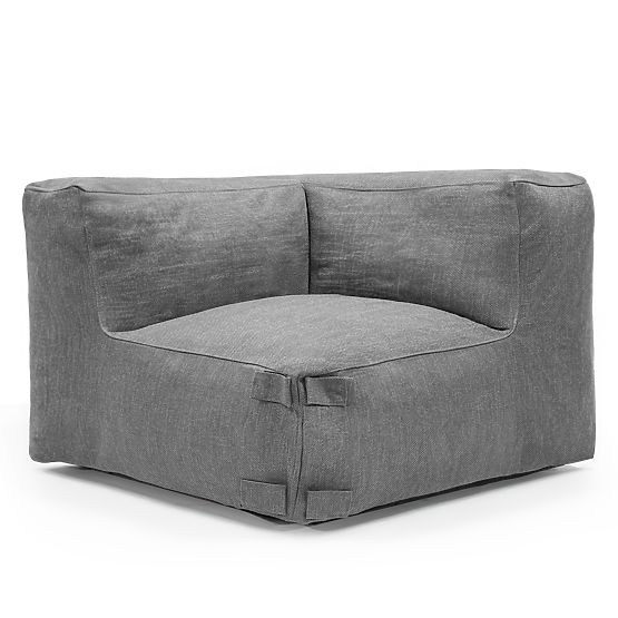 Modułowa sofa ogrodowa Vacuum VI z pokrowcem, szara