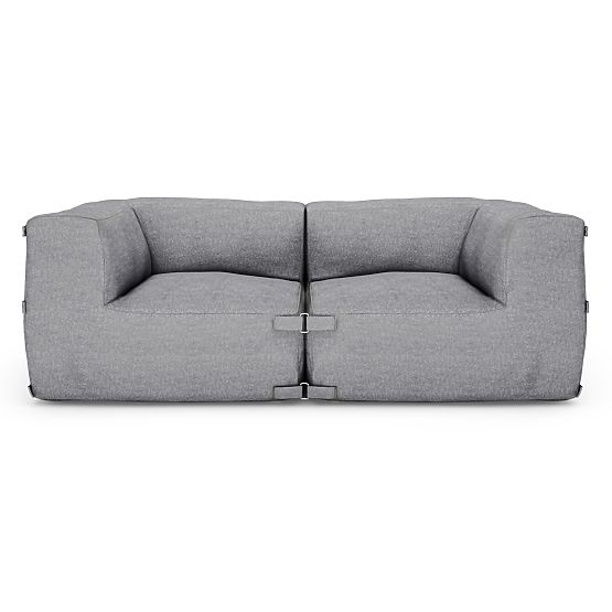 Modułowa sofa ogrodowa Vacuum Vlll z pokrowcem, szara