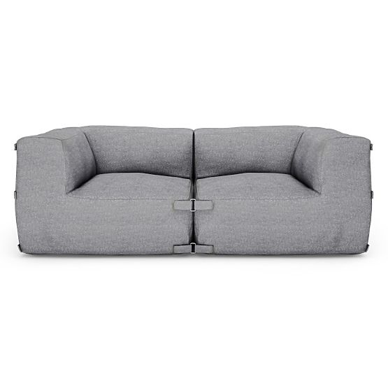 Modułowa sofa ogrodowa Vacuum Vlll z pokrowcem, szara