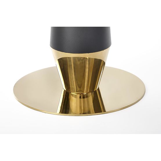 MOLINA okrągły stół, czarny marmur / czarny / złoty (2p=1szt)