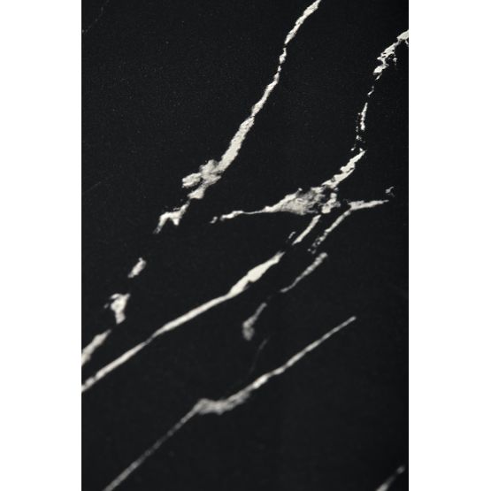 MOLINA okrągły stół, czarny marmur / czarny / złoty (2p=1szt)