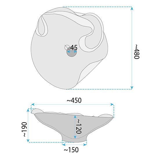 Nablatowa umywalka Rea HM-12 Handmade ART