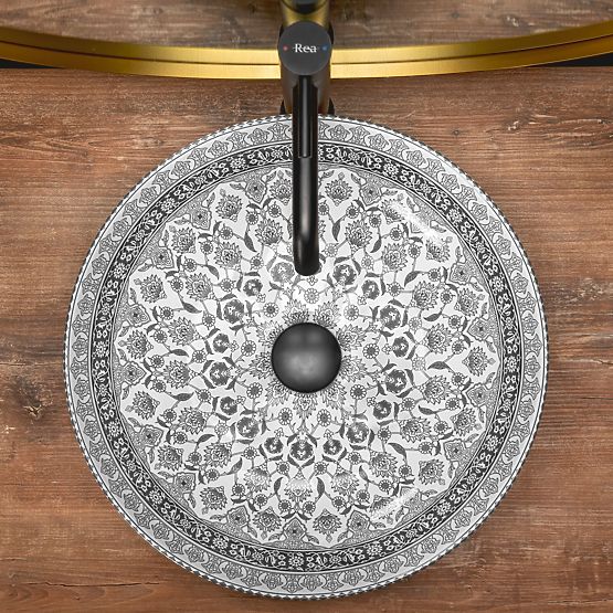 Nadblatowa umywalka Rea Arte ciemnoszara