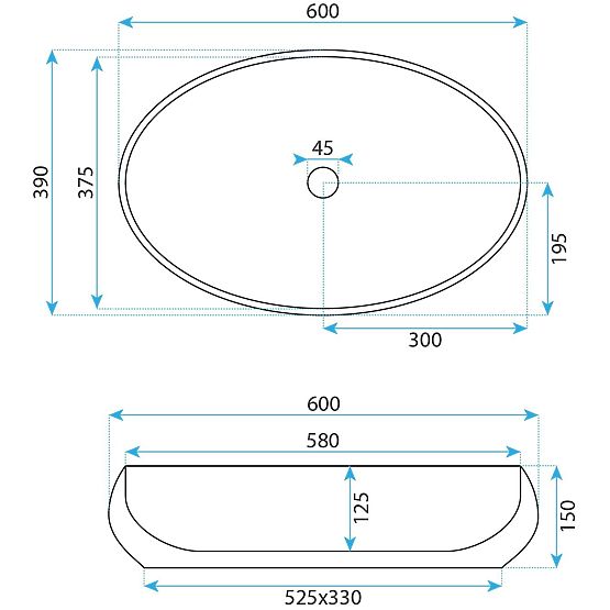 Nadblatowa umywalka Rea Maya