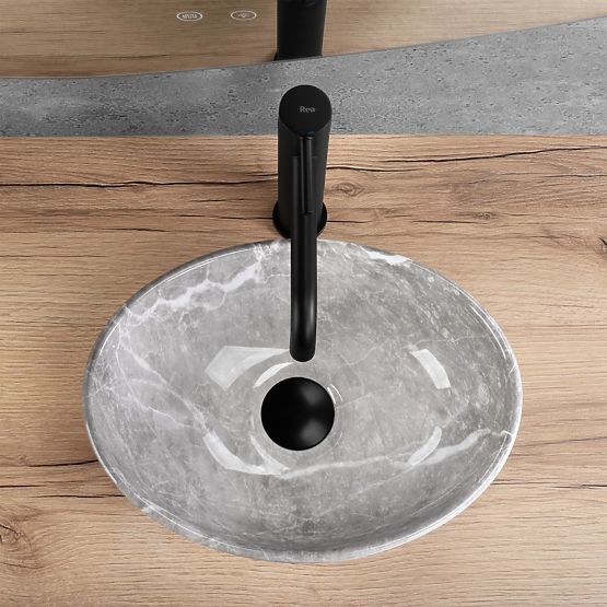 Nadblatowa umywalka Rea Sofia Mini Grigio