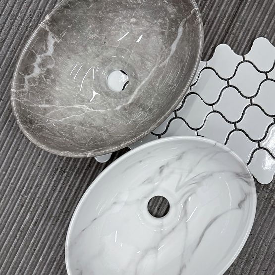 Nadblatowa umywalka Rea Sofia Mini Grigio