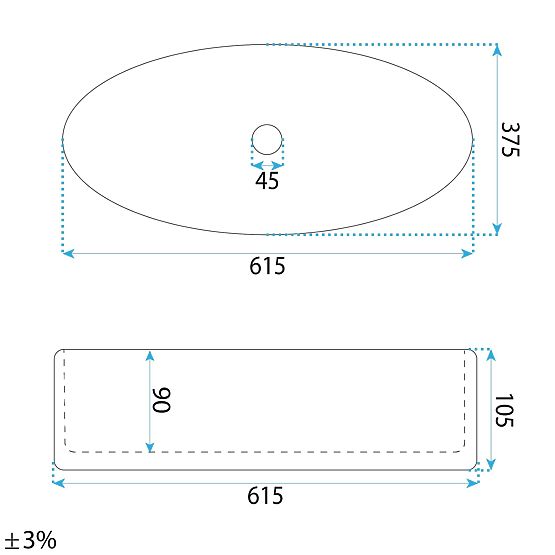 Nadstawna umywalka Rea ADRIANA