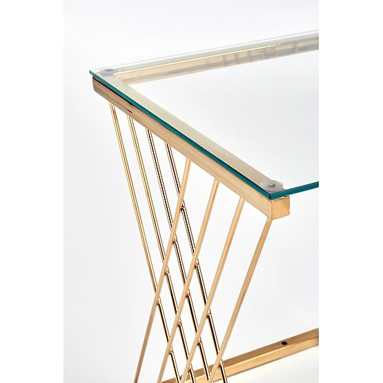 Stolik NANCY złoty / przezroczysty