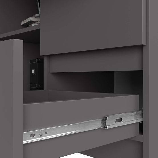 NAROŻNE BIURKO B16 CLP PRAWE PK SZARE