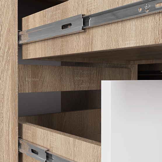 NAROŻNE BIURKO B20 155 cm LEWE PK SONOMA / BIAŁY