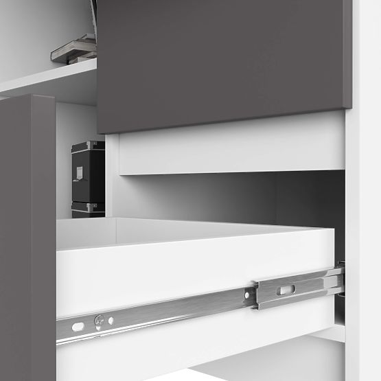 NAROŻNY STÓŁ B16 CLP PRAWY PK BIAŁY / SZARY