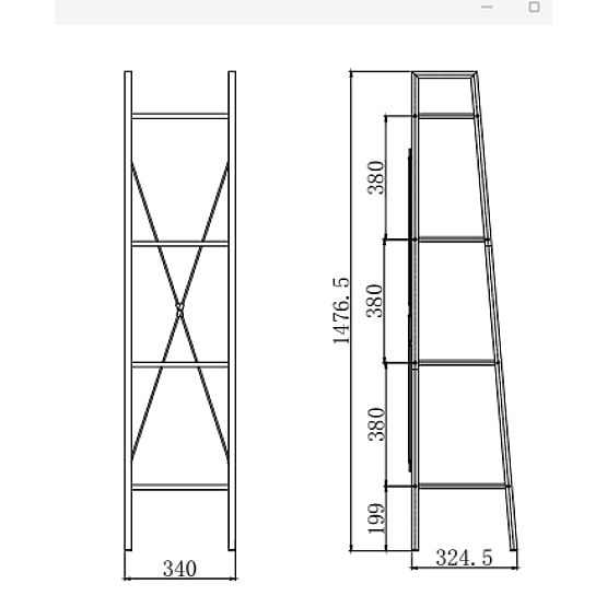 NARVIK REG1 czarny / dąb sonoma