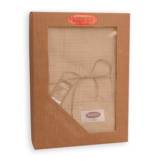 Narzuta muślinowa 210x240 beżowa