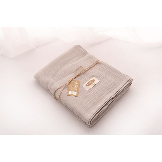 Narzuta muślinowa 210x240 jasny beż