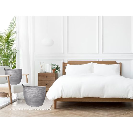 Naturalne kosze BOHO - zestaw 3 szt.