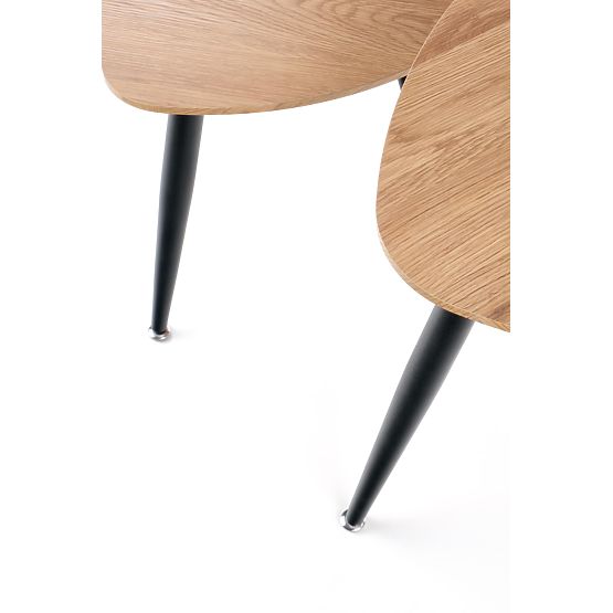 NICEA 2, zestaw 2 ław dąb złoty/czarny