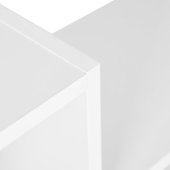 Nowoczesna wisząca półka z 8 półkami biała