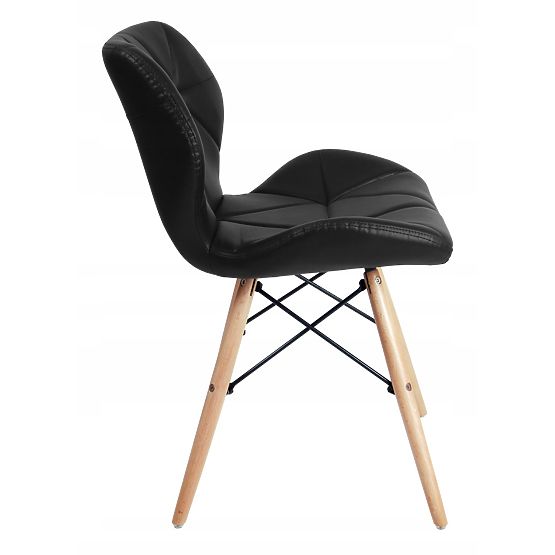 Nowoczesne tapicerowane krzesło MURET czarne