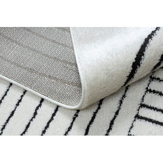 Nowoczesny dywan MODE 8587 geometryczny kremowy / czarny