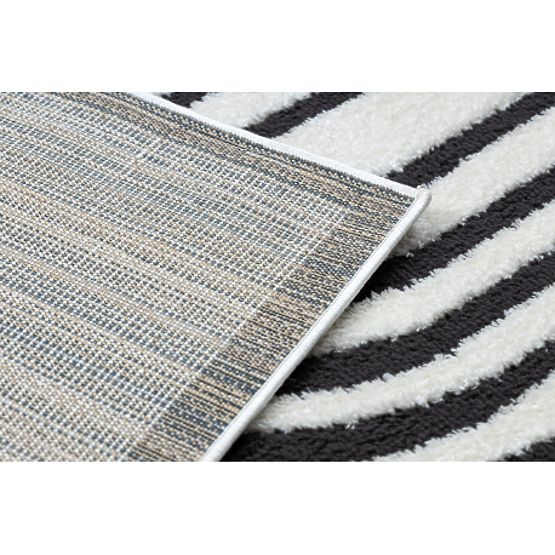 Nowoczesny dywan MODE 8597 geometryczny kremowy / czarny