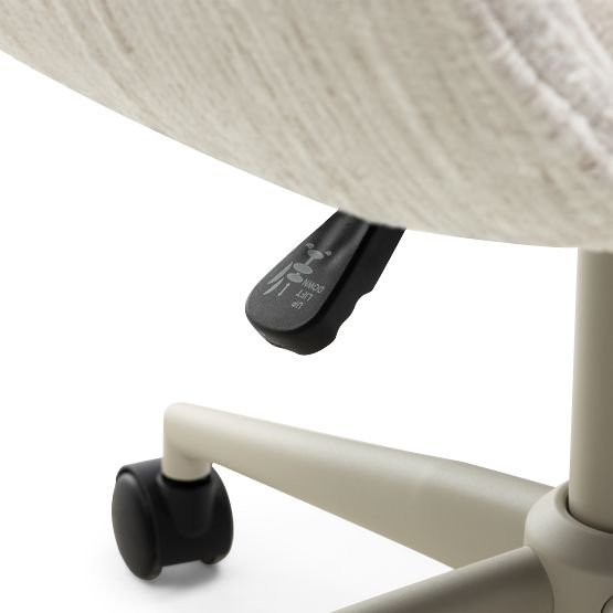 Obrotowe krzesło Almeria, kremowe/beżowe nogi