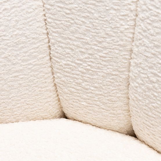 Obrotowe krzesło Casablanca białe, boucle