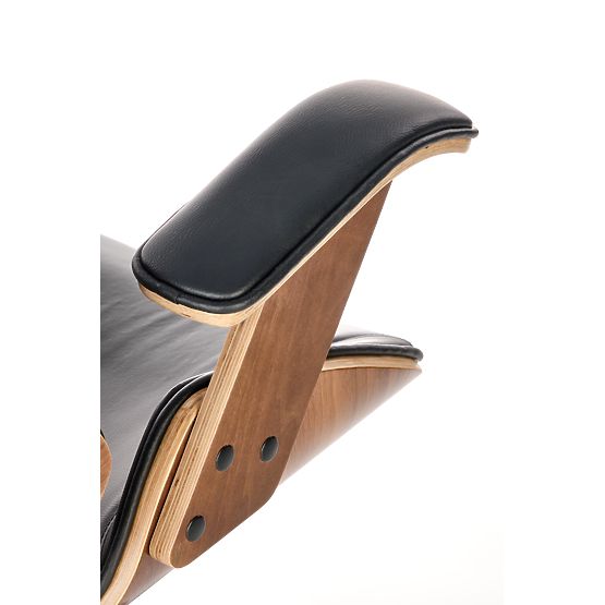 Obrotowe krzesło IGNAZIO, orzechowo-czarne (1p=1szt)