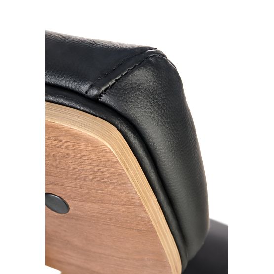 Obrotowe krzesło IGNAZIO, orzechowo-czarne (1p=1szt)