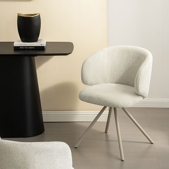 Obrotowe krzesło Pearl beżowe