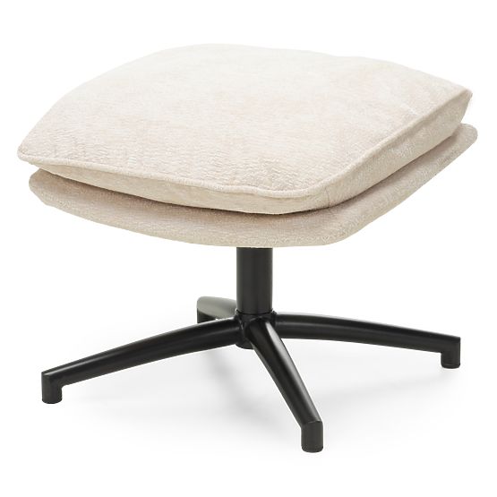 Obrotowe krzesło z podnóżkiem Verano beżowe