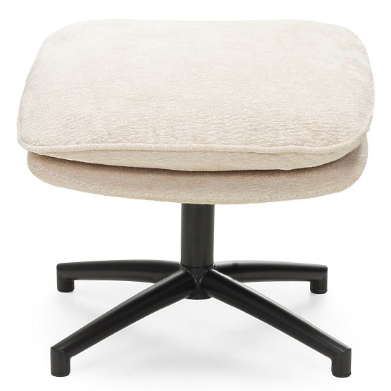 Obrotowe krzesło z podnóżkiem Verano beżowe