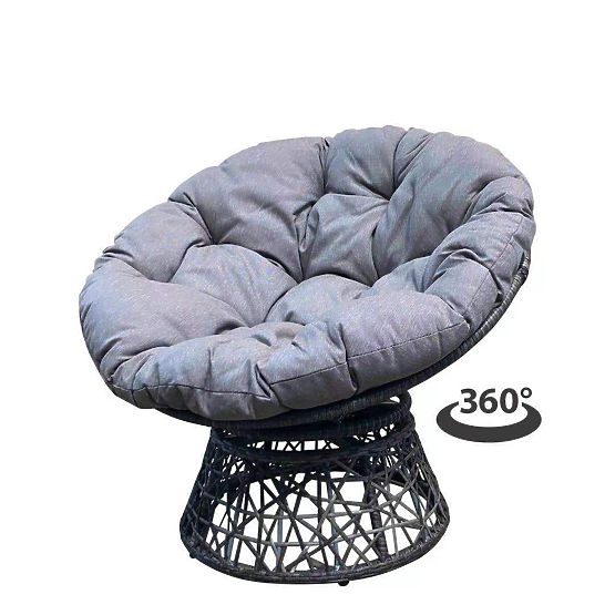 Obrotowe krzesło z szarego technoratanu TWIST