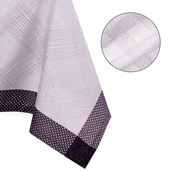 Obrus MILLUZA kolor kremowy metalizowany klasyczny motyw 30x120 ameliahome