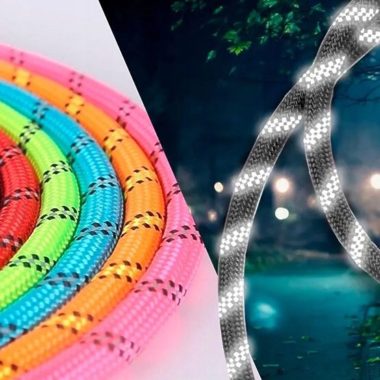 Odblaskowa smycz i obroża dla psa PJ-035 czerwona