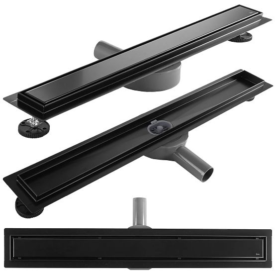 Odpływ liniowy REA Neox czarny 50