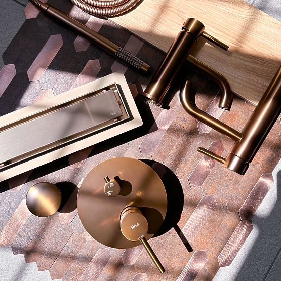 Odpływ liniowy REA Neox do szczotkowanej miedzi 100