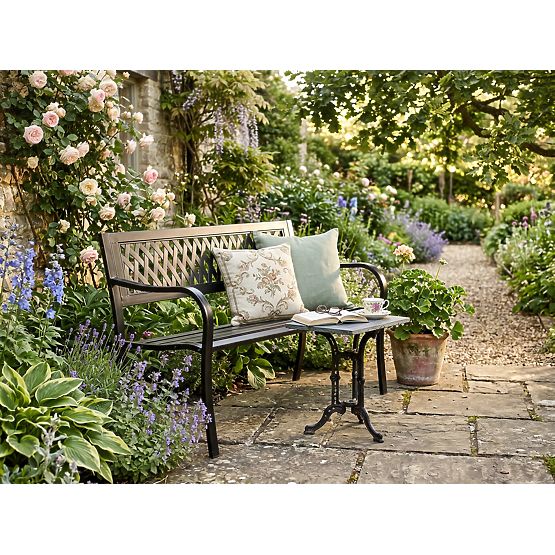 Ogródkowa ławka stalowa ROMBO