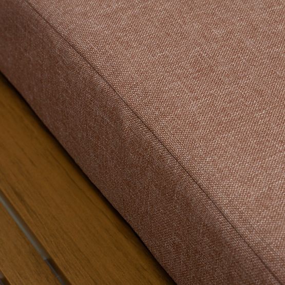 Ogrodowa narożna sofa ze stolikiem Lugi, polywood, mokka/szary
