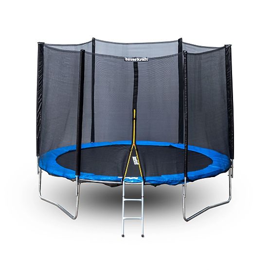 Ogrodowa trampolina z zewnętrzną siatką o średnicy 10 ft 304-312 cm + drabinka