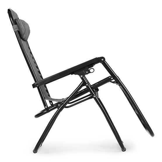 Ogrodowe krzesło plażowe z regulowanym oparciem ZERO GRAVITY ModernHome - szare