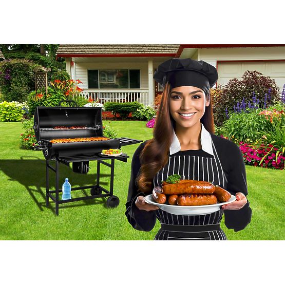 Ogrodowy grill węglowy 2 ruszty popielnik BAREL