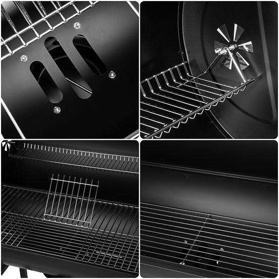 Ogrodowy grill węglowy 2 ruszty popielnik BAREL WOOD