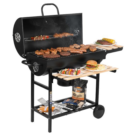 Ogrodowy grill węglowy 2 ruszty popielnik BAREL WOOD