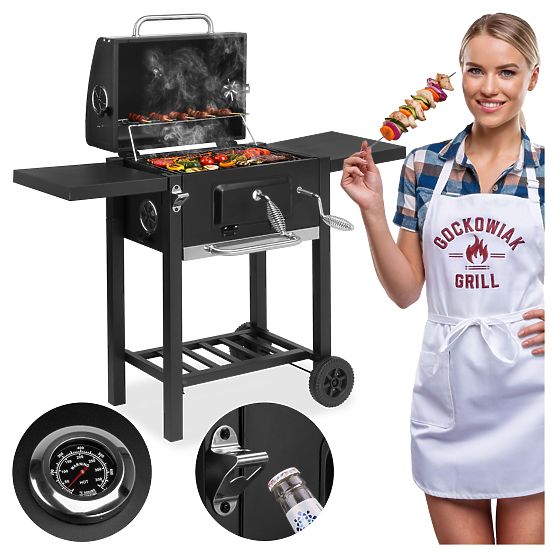 Ogrodowy grill węglowy CARBON czarny