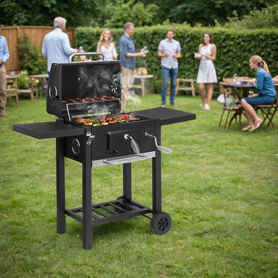 Ogrodowy grill węglowy CARBON czarny