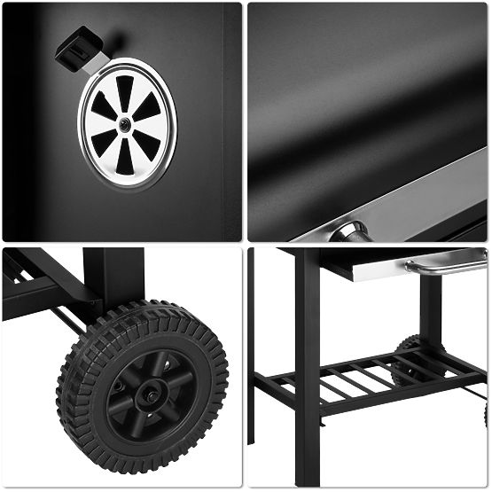 Ogrodowy grill węglowy CARBON czarny