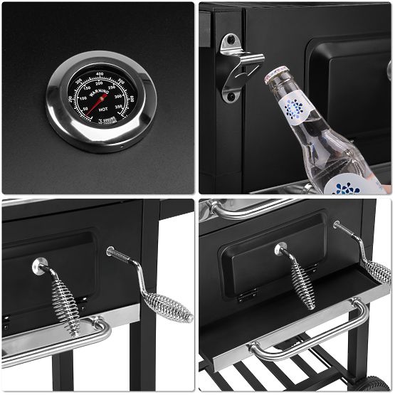 Ogrodowy grill węglowy CARBON czarny