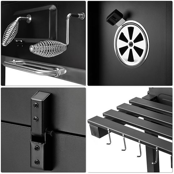 Ogrodowy grill węglowy VULCAN z żeliwnym rusztem