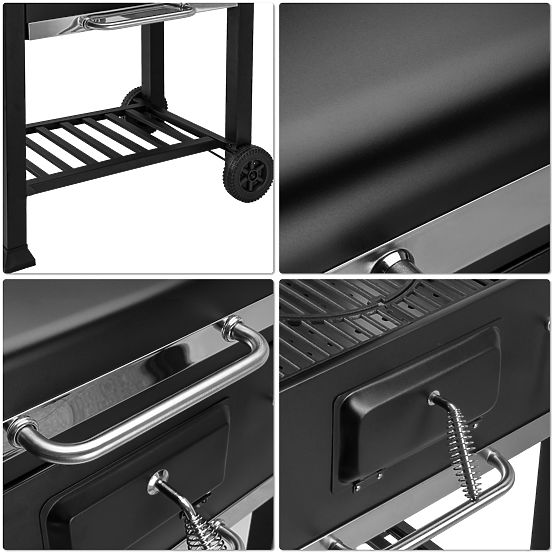 Ogrodowy grill węglowy VULCAN z żeliwnym rusztem