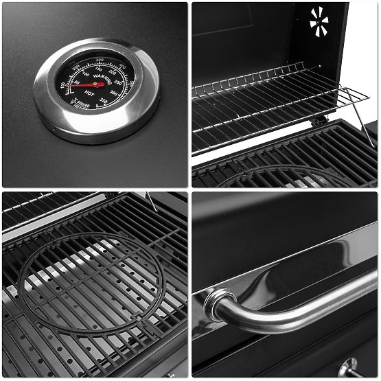 Ogrodowy grill węglowy VULCAN z żeliwnym rusztem